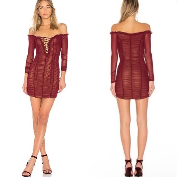 Majorelle Darling Dress in Merlot size XS - Picture 10 of 11